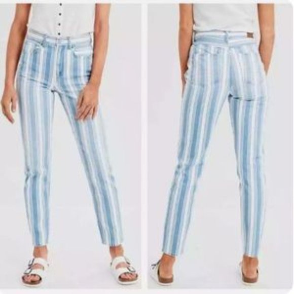 American Eagle Outfitters Denim - American Eagle Outfitters mom jean with stripes